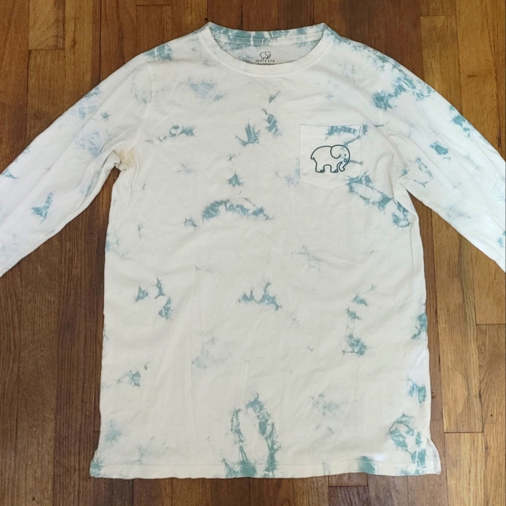 Ivory Ella White-Blue Tie Dye Long Sleeve